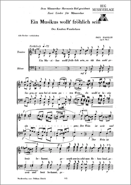 Ein Musikus wollt fröhlich sein